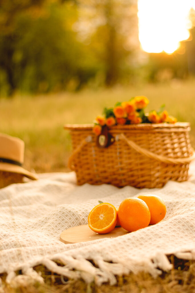 sceneria z koszem i kocem sesja narzeczeńska, Łódź, fotografia, sesja, fotograf ślubny w Łodzi, wesele, ślub, sesja piknikowa, fotograf Łódź